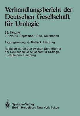 bokomslag Verhandlungsbericht der Deutschen Gesellschaft fr Urologie