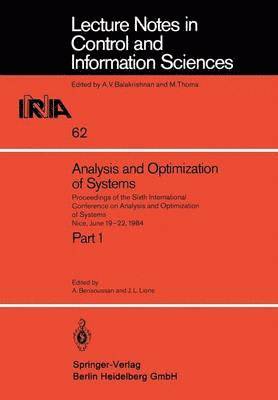 bokomslag Analysis and Optimization of Systems