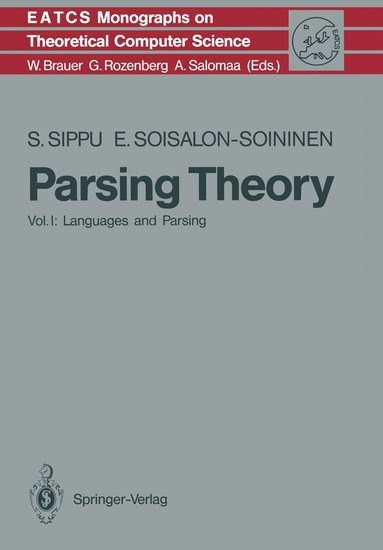 Seppo Sippu, Eljas Soisalon-Soininen - Parsing Theory, Inbunden