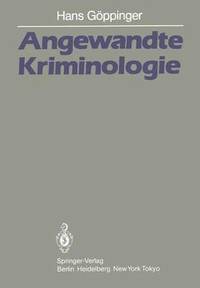 bokomslag Angewandte Kriminologie