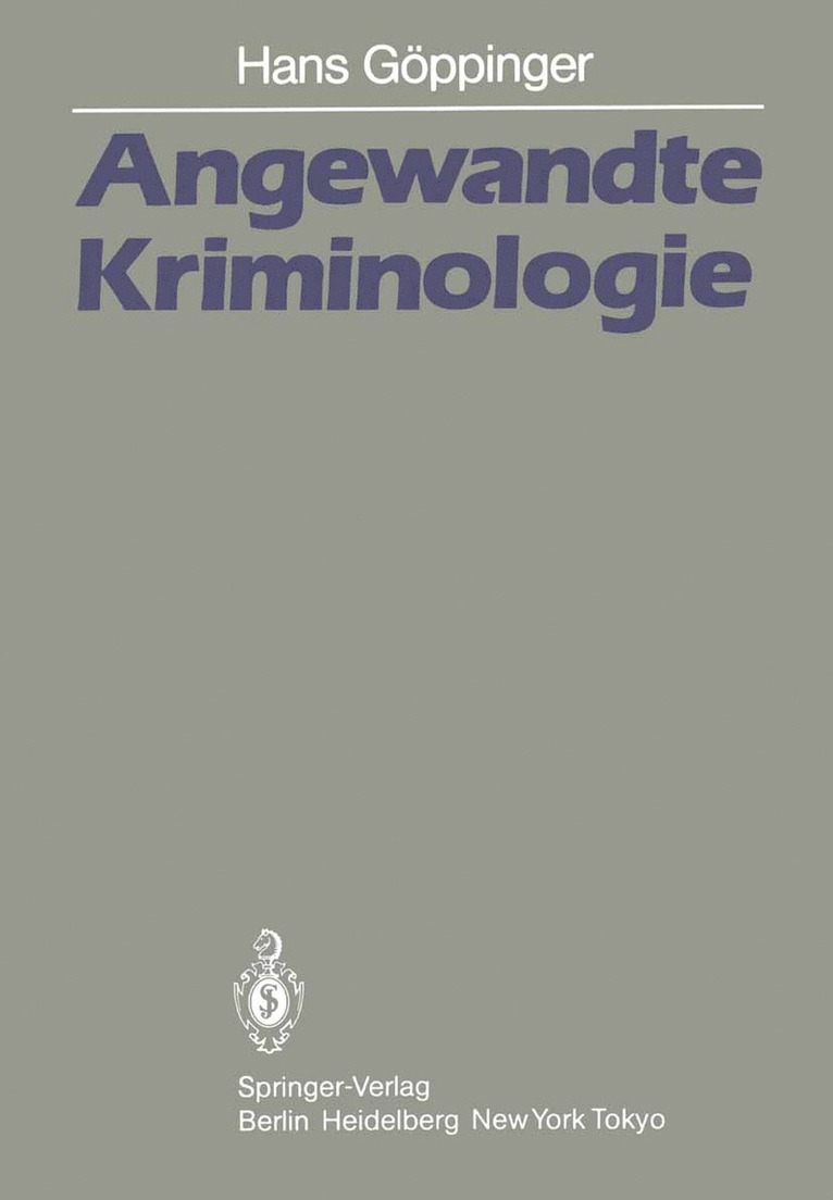 H. Göppinger - Angewandte Kriminologie, Häftad