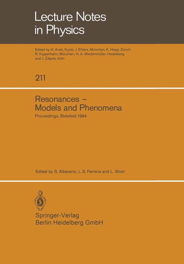 S. Albeverio, L.S. Ferreira, L. Streit, L. S. Ferreira, Lidia S. Ferreira - Resonances — Models and Phenomena, Häftad
