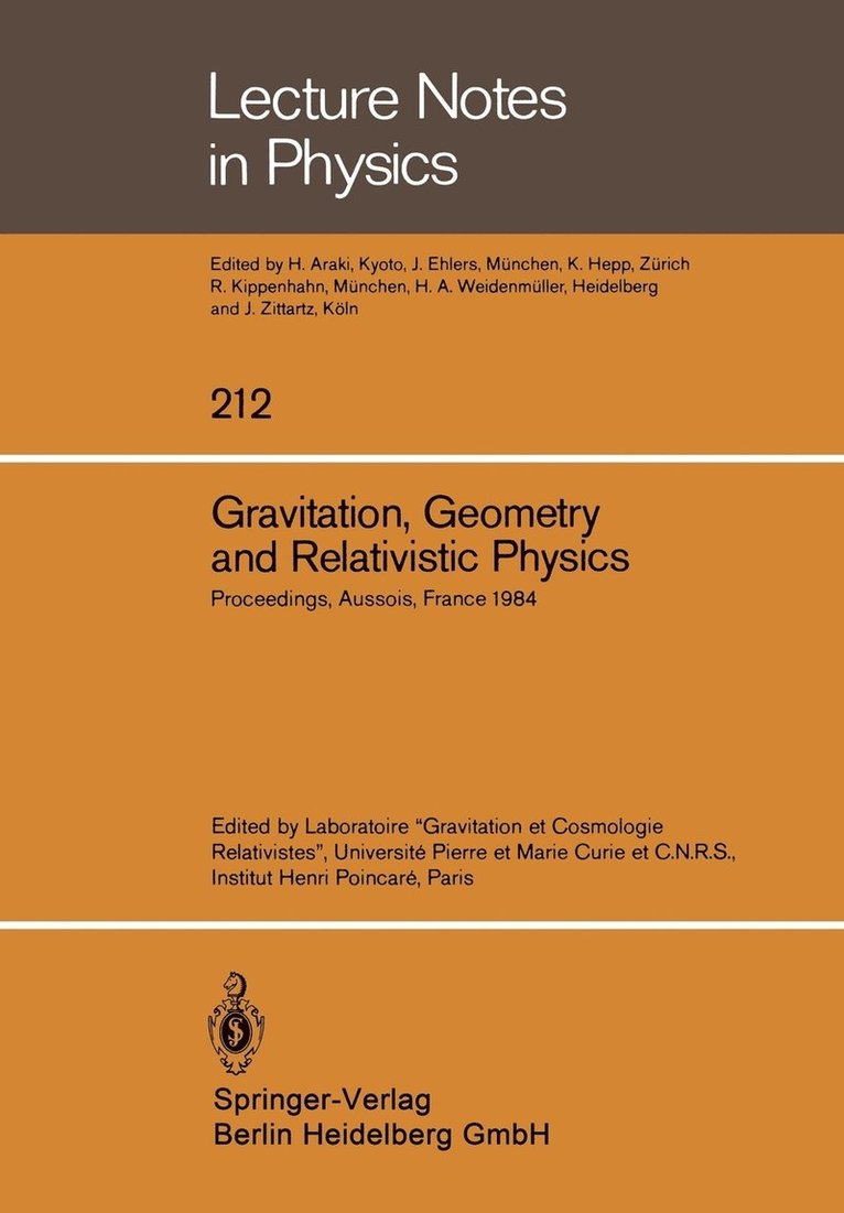 Gravitation, Geometry and Relativistic Physics 1