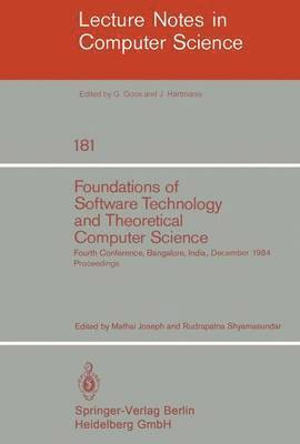 M. Joseph, Rudrapatna K. Shyamasundar, R. Shyamasundar - Foundations of Software Technology and Theoretical Computer Science, Häftad