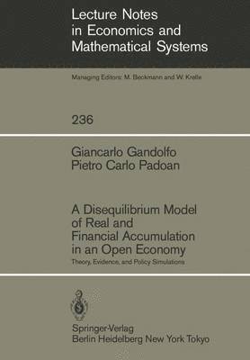 Giancarlo Gandolfo, Pietro C. Padoan - Disequilibrium Model of Real and Financial Accumulation in an Open Economy, Häftad