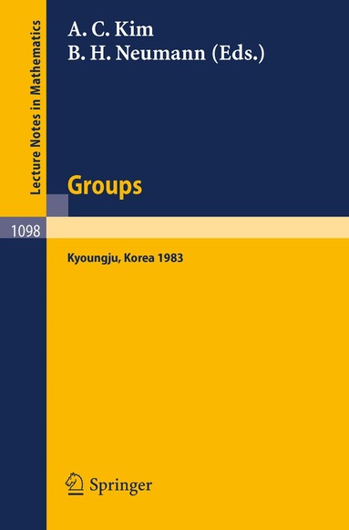 A.C. Kim, B.H. Neumann - Groups - Korea 1983, Häftad