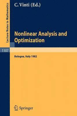 C. Vinti - Nonlinear Analysis and Optimization, Häftad