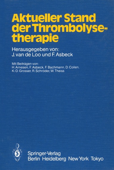 bokomslag Aktueller Stand der Thrombolysetherapie