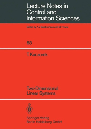 bokomslag Two-Dimensional Linear Systems