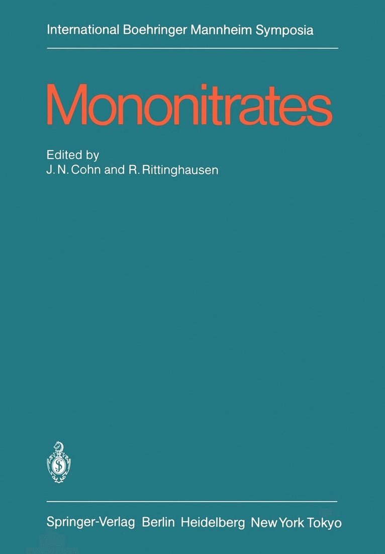 J.N. Cohn, R. Rittinghausen, J. N. Cohn - Mononitrates, Häftad