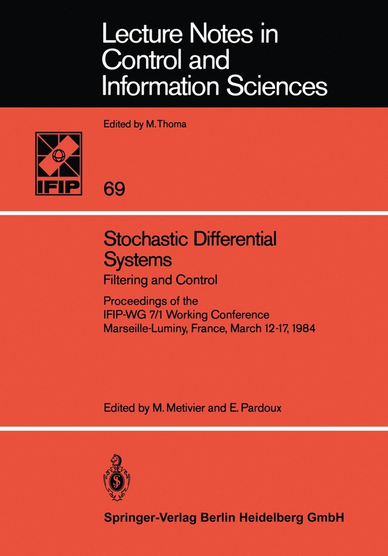 M. Metivier, E. Pardoux - Stochastic Differential Systems, Häftad