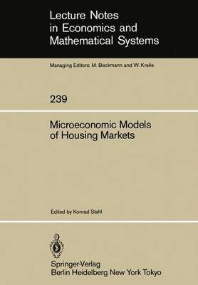 bokomslag Microeconomic Models of Housing Markets