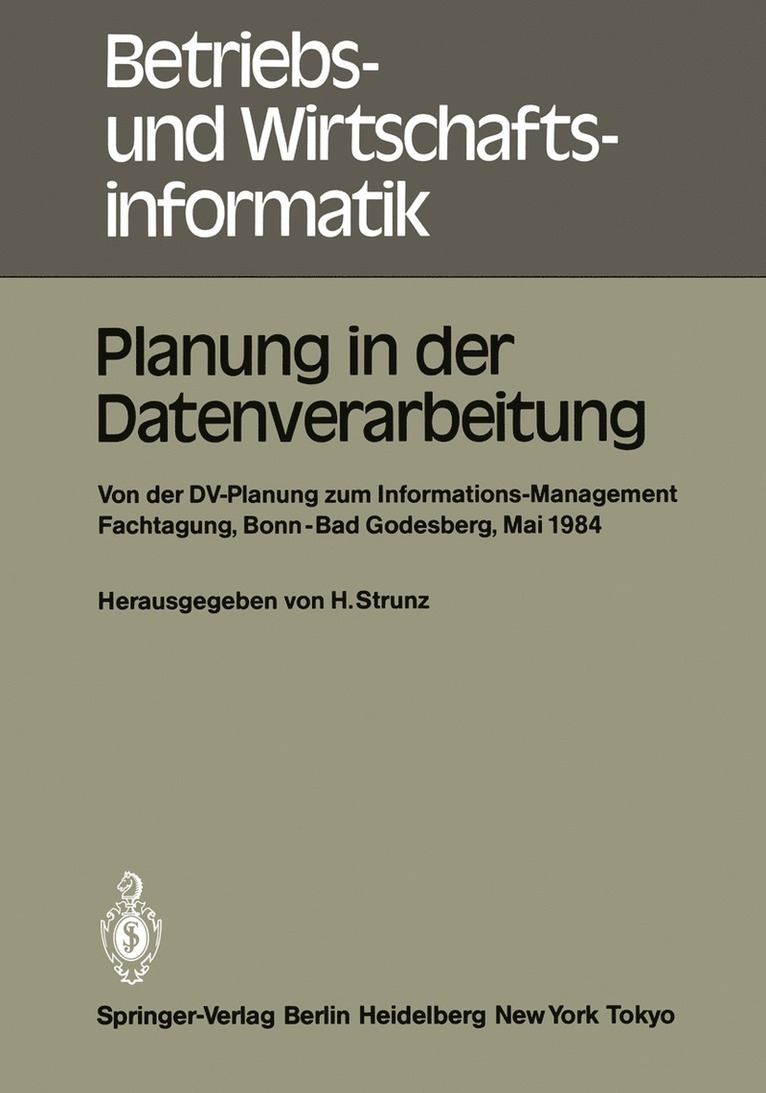 Horst Strunz - Planung in der Datenverarbeitung, Häftad