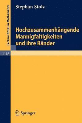 bokomslag Hochzusammenhngende Mannigfaltigkeiten und ihre Rnder