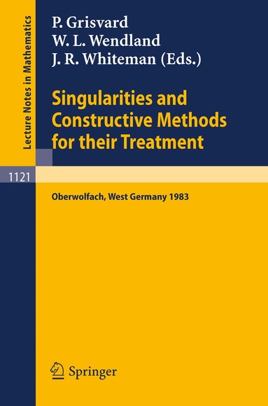 Pierre Grisvard, Wolfgang L. Wendland, John R. Whiteman - Singularities and Constructive Methods for Their Treatment, Häftad