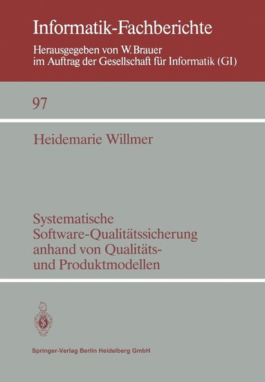 bokomslag Systematische Software-Qualittssicherung anhand von Qualitts- und Produktmodellen