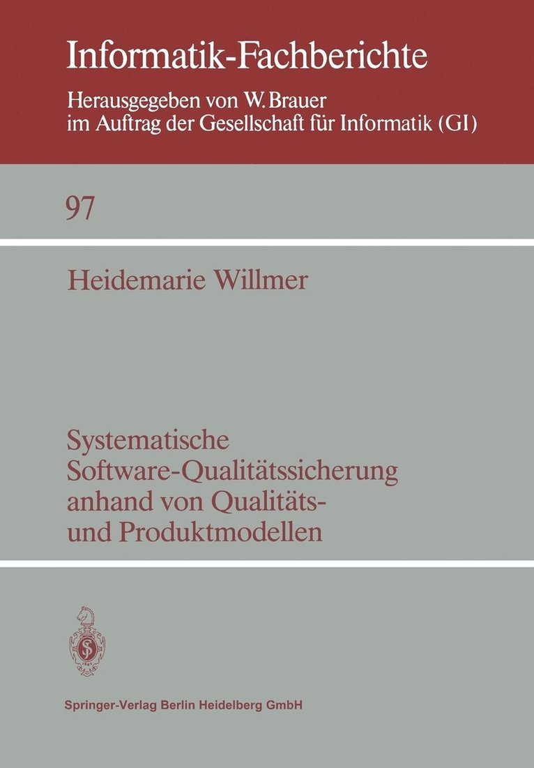 Systematische Software-Qualittssicherung anhand von Qualitts- und Produktmodellen 1