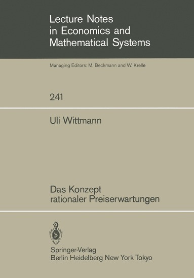 bokomslag Das Konzept rationaler Preiserwartungen