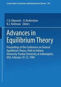 bokomslag Advances in Equilibrium Theory