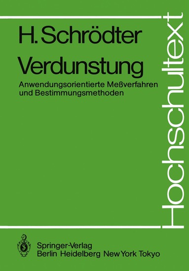 Harald Schrödter - Verdunstung, Häftad
