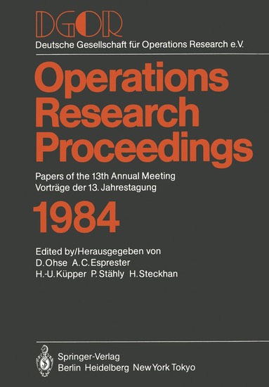Dietrich Ohse, August C. Esprester, Hans-Ulrich Küpper, Paul Stähly, Helmut Steckhan - DGOR, Häftad