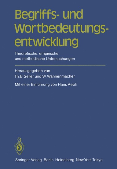 bokomslag Begriffs- und Wortbedeutungsentwicklung