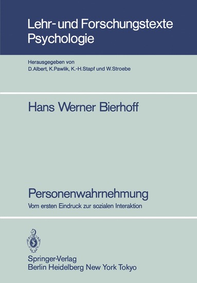 bokomslag Personenwahrnehmung