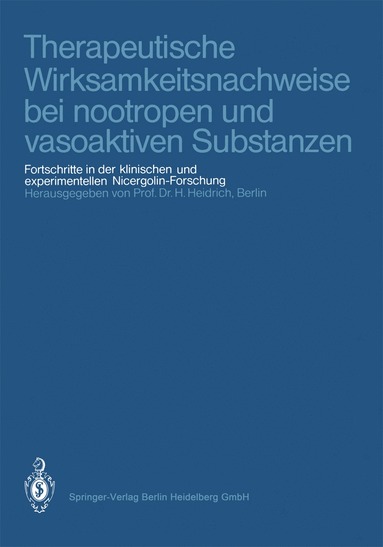 bokomslag Therapeutische Wirksamkeitsnachweise bei nootropen und vasoaktiven Substanzen