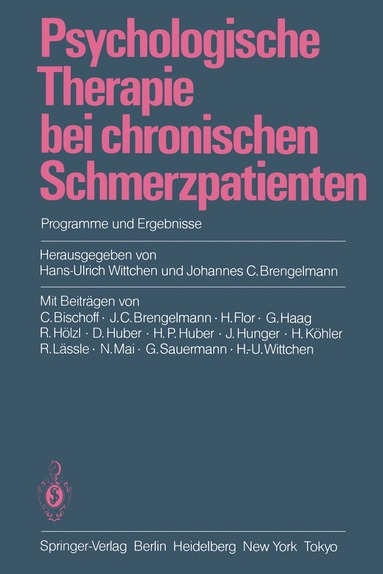 bokomslag Psychologische Therapie bei chronischen Schmerzpatienten