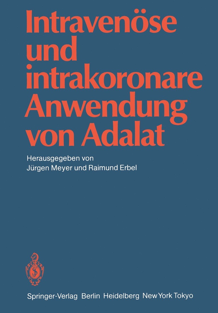 Intravense und intrakoronare Anwendung von Adalat 1