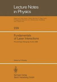 bokomslag Fundamentals of Laser Interactions