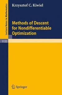 bokomslag Methods of Descent for Nondifferentiable Optimization