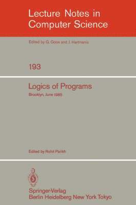 bokomslag Logics of Programs