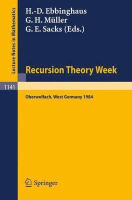 bokomslag Recursion Theory Week