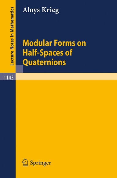 bokomslag Modular Forms on Half-Spaces of Quaternions