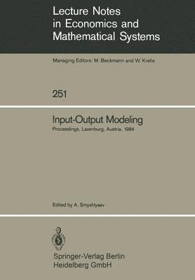 bokomslag Input-Output Modeling