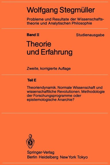 bokomslag Theoriendynamik Normale Wissenschaft und wissenschaftliche Revolutionen Methodologie der Forschungsprogramme oder epistemologische Anarchie?