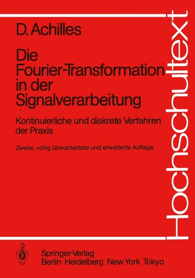 bokomslag Die Fourier-Transformation in der Signalverarbeitung