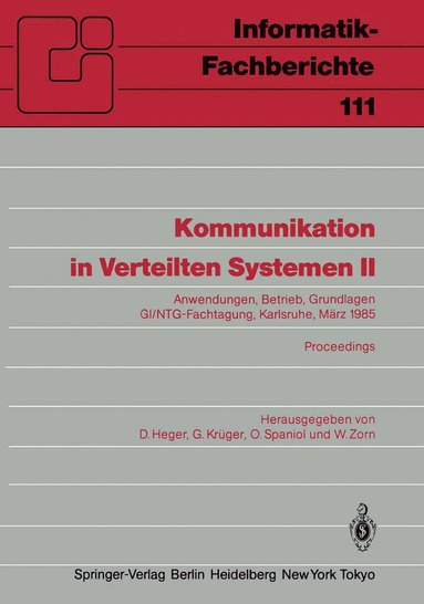 bokomslag Kommunikation in Verteilten Systemen II