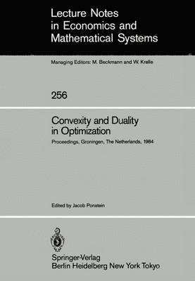 bokomslag Convexity and Duality in Optimization