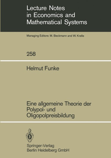 bokomslag Eine allgemeine Theorie der Polypol- und Oligopolpreisbildung