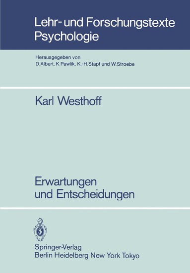 Karl Westhoff - Erwartungen und Entscheidungen, Häftad