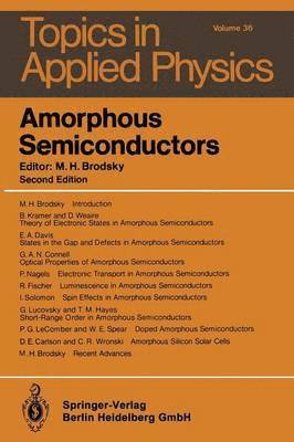 Marc  H. Brodsky, Marc H. Brodsky - Amorphous Semiconductors, Häftad