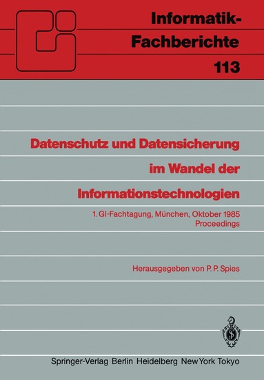 bokomslag Datenschutz und Datensicherung im Wandel der Informationstechnologien