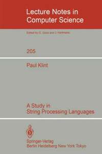 bokomslag A Study in String Processing Languages