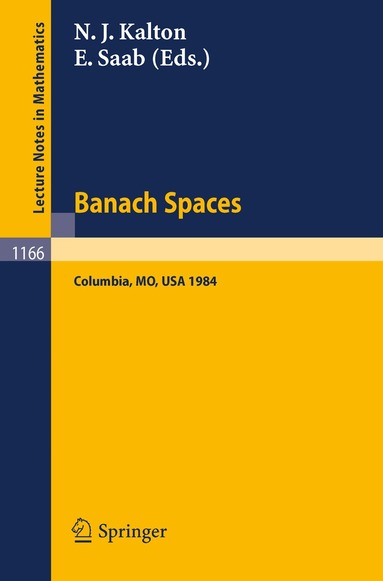 Nigel J. Kalton, Elias Saab - Banach Spaces, Häftad