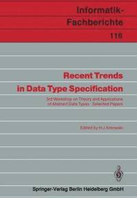 bokomslag Recent Trends in Data Type Specification