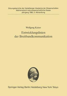 bokomslag Entwicklungslinien der Breitbandkommunikation