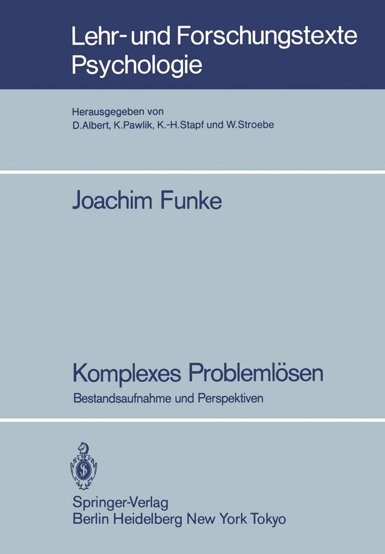 Joachim Funke - Komplexes Problemlösen, Häftad