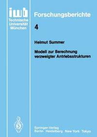 bokomslag Modell zur Berechnung verzweigter Antriebsstrukturen